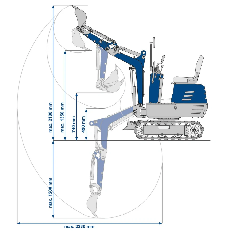 Scheppach EXC 815 - Minibagr